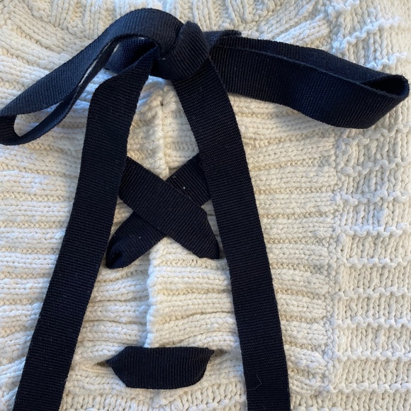 Madewell Knit Lace-back Short Sleeve Sweater ~ MEDIUM - Picture 4 of 9